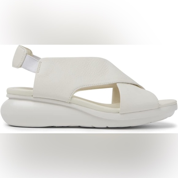 NEW CAMPER BALLOON WHITE LEATHER SANDALS 39 8.5 - Picture 1 of 11